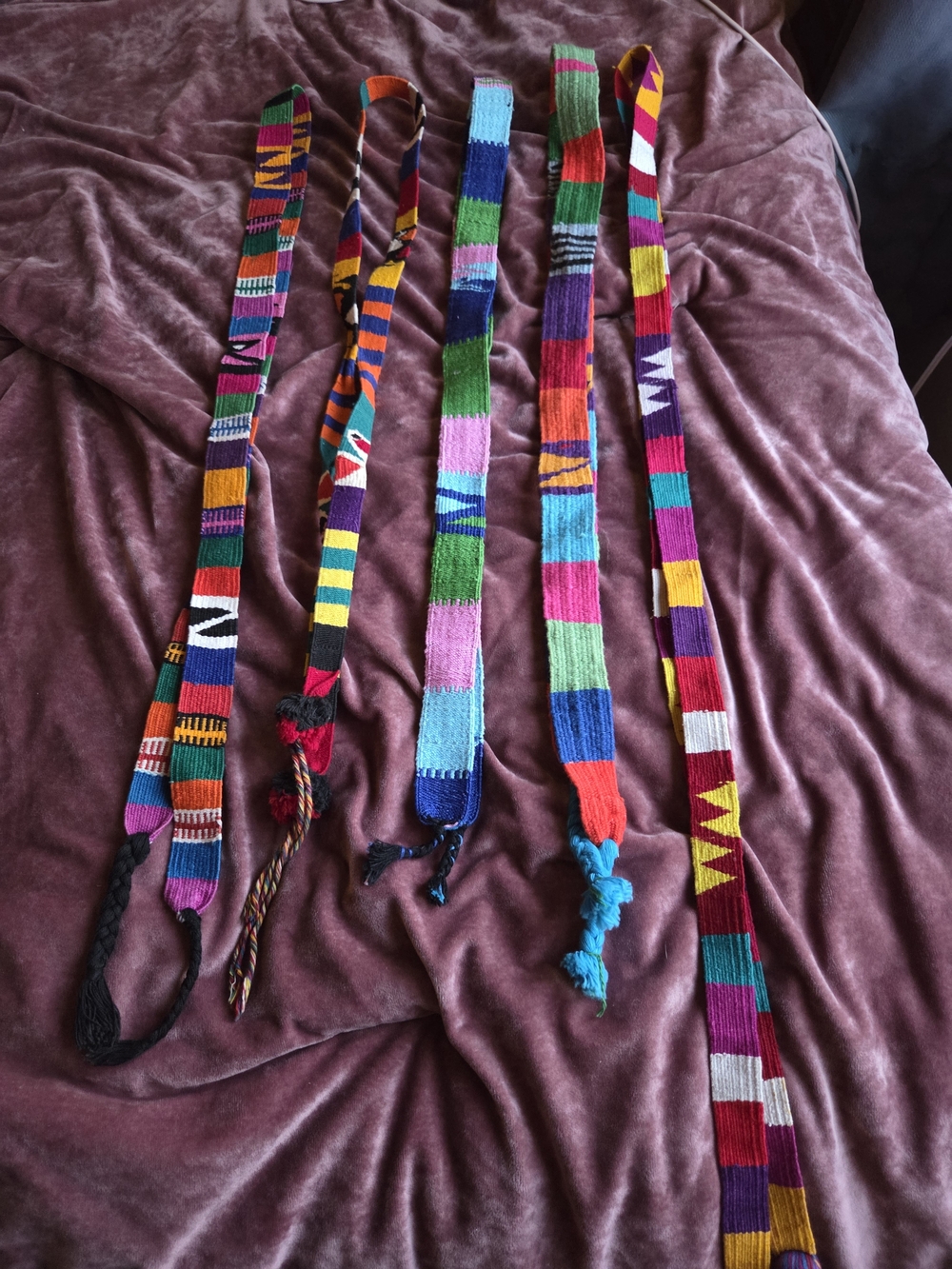 Vintage Guatemalan Faja Belts (Cintas) Lot Of 5!